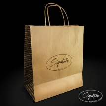 Sac kraft à poignées torsadées Signature®